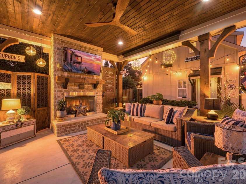 3135 Ford Road, Charlotte, NC 28205.  MLS# CAR4417962, YatesRealty ID 47100. Twilight porch