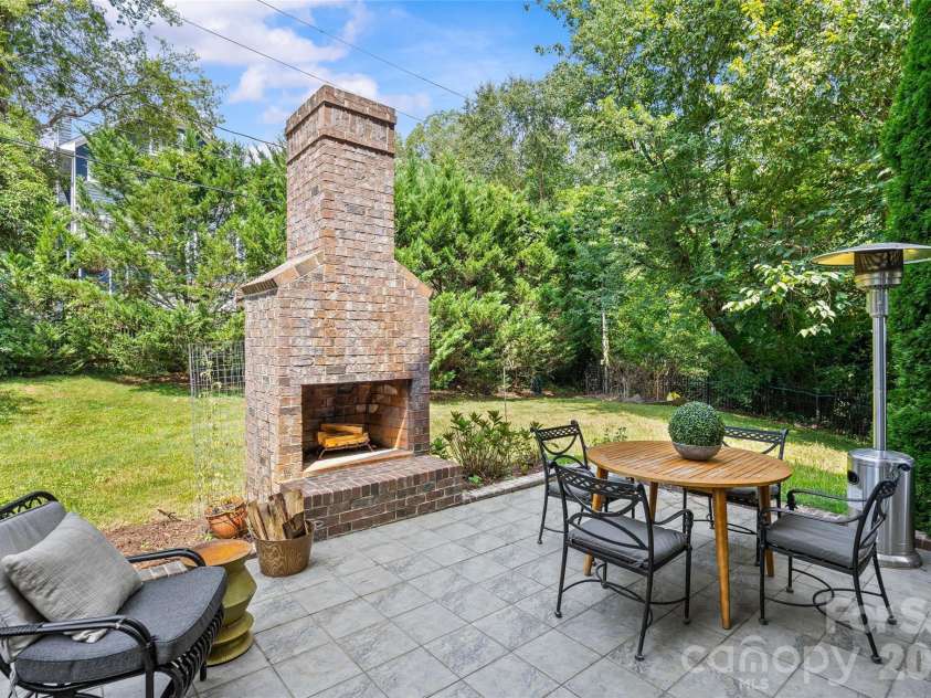 2141 Chatham Avenue, Charlotte, NC 28205.  MLS# CAR4400550, YatesRealty ID 47111. Full Masonry Outdoor Fireplace