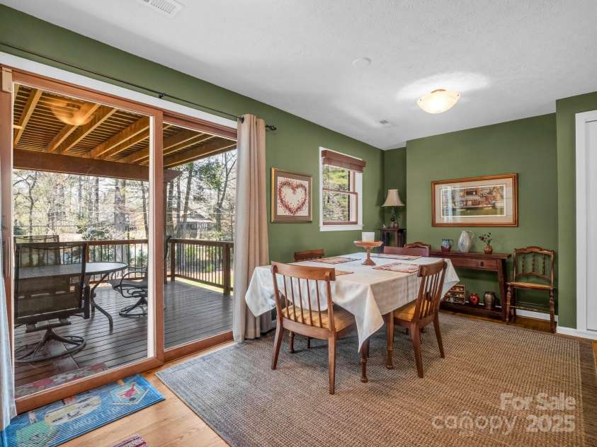 19 Robert E Lee Drive, Flat Rock, NC 28731.  MLS# CAR4235643, YatesRealty ID 4712. Covered back deck off of kitchen