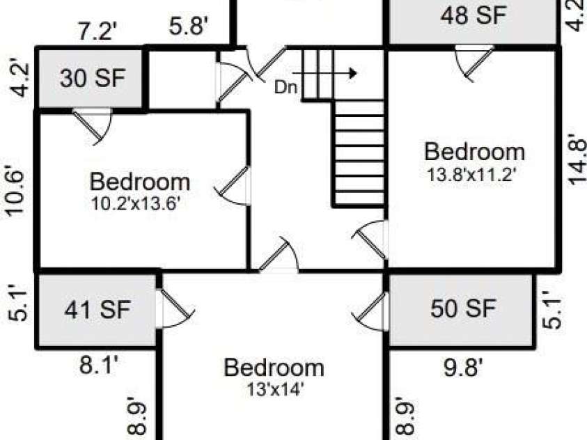 33 Fairfax Avenue, Asheville, NC 28806.  MLS# CAR4401543, YatesRealty ID 47121. Second level- Floor Plan