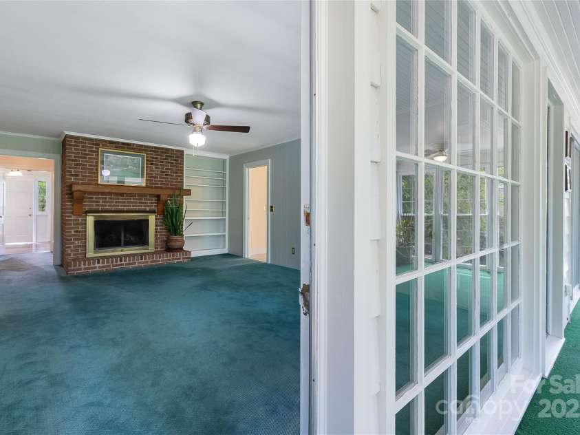 218 Fairway Drive, Shelby, NC 28150.  MLS# CAR4129420, YatesRealty ID 4717. The main floor den is a lovely centerpiece for this home.