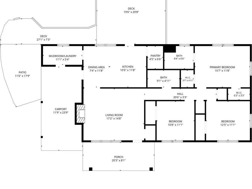 151 Ridgewood Acres Drive, Hendersonville, NC 28792.  MLS# CAR4418419, YatesRealty ID 47183. Property Floor Plan