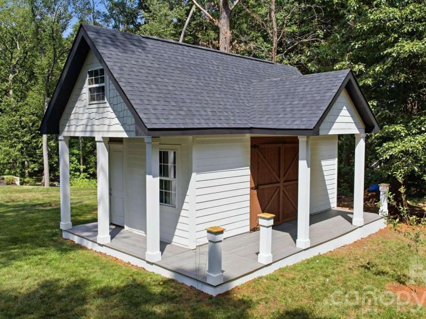 6021 Monticello Drive, Concord, NC 28027.  MLS# CAR4418703, YatesRealty ID 47198. Detached structure with covered outdoor area