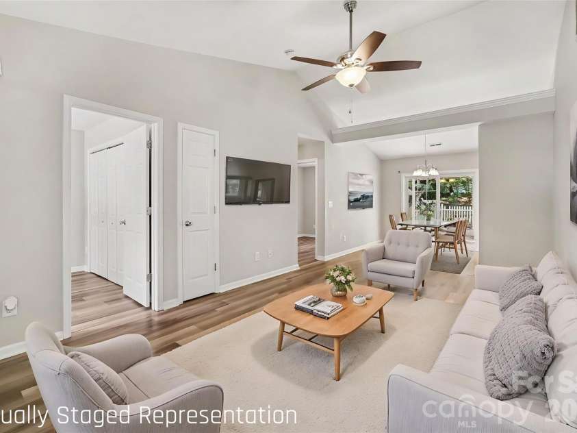 1356 Copper Creek Lane, Fort Mill, SC 29715.  MLS# CAR4418757, YatesRealty ID 47199. Living Room *Virtually Staged*