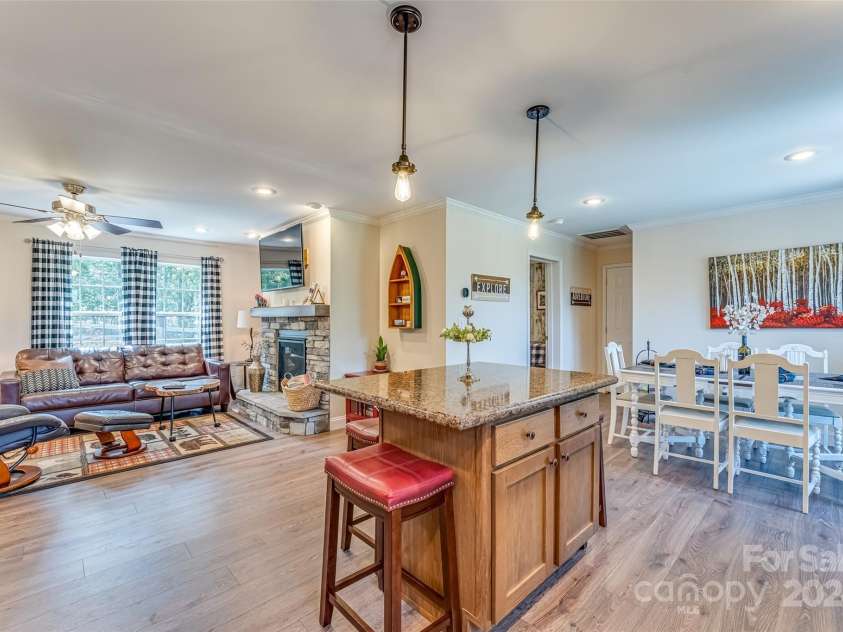 230 Sparrows Way, Lake Lure, NC 28746.  MLS# CAR4164671, YatesRealty ID 4722. Open to kitchen