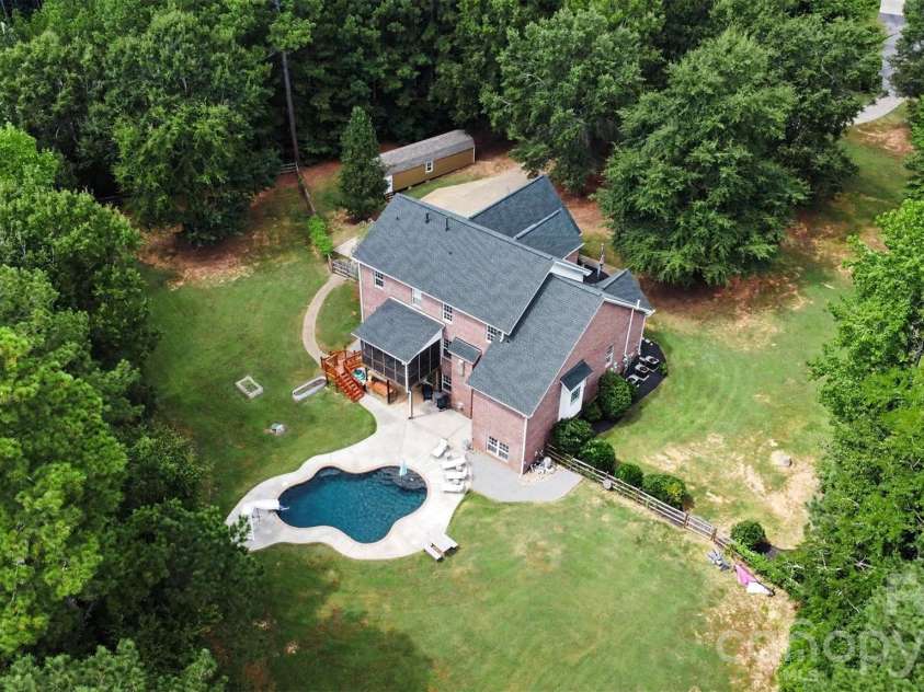3647 Venetian Way, York, SC 29745.  MLS# CAR4417986, YatesRealty ID 47230. Rear aerial / land relationship