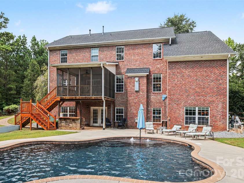 3647 Venetian Way, York, SC 29745.  MLS# CAR4417986, YatesRealty ID 47230. Rear elevation + pool