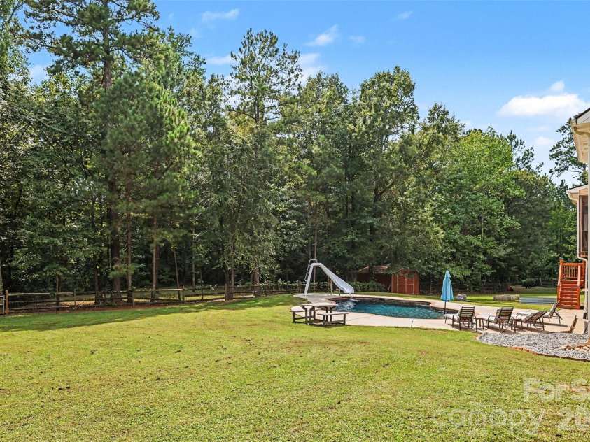 3647 Venetian Way, York, SC 29745.  MLS# CAR4417986, YatesRealty ID 47230. Yard depth beyond pool