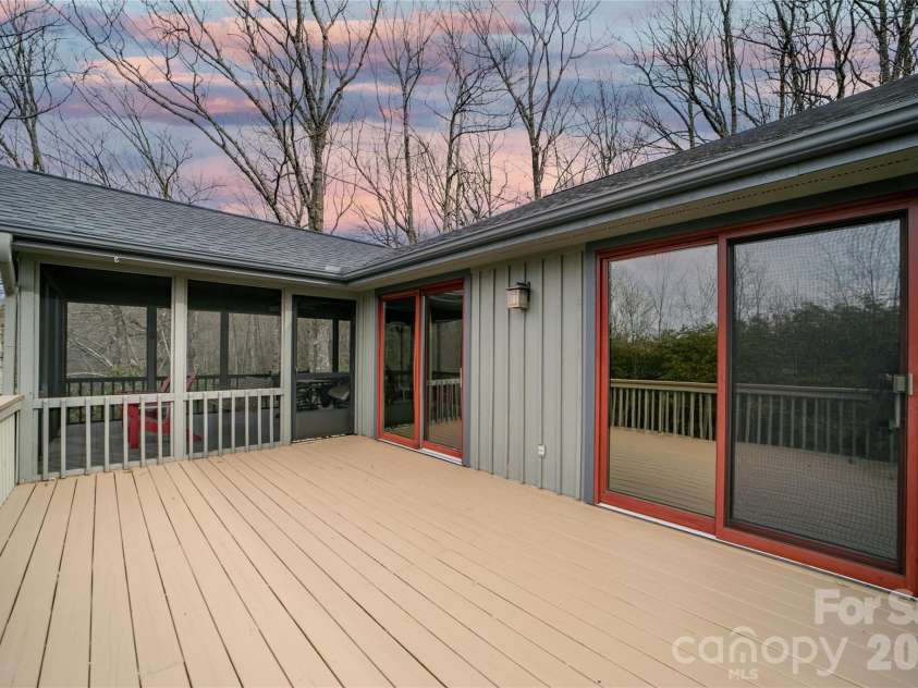 59 Agaliha Lane, Brevard, NC 28712.  MLS# CAR4338161, YatesRealty ID 4724. Deck was recently rebuilt and painted.