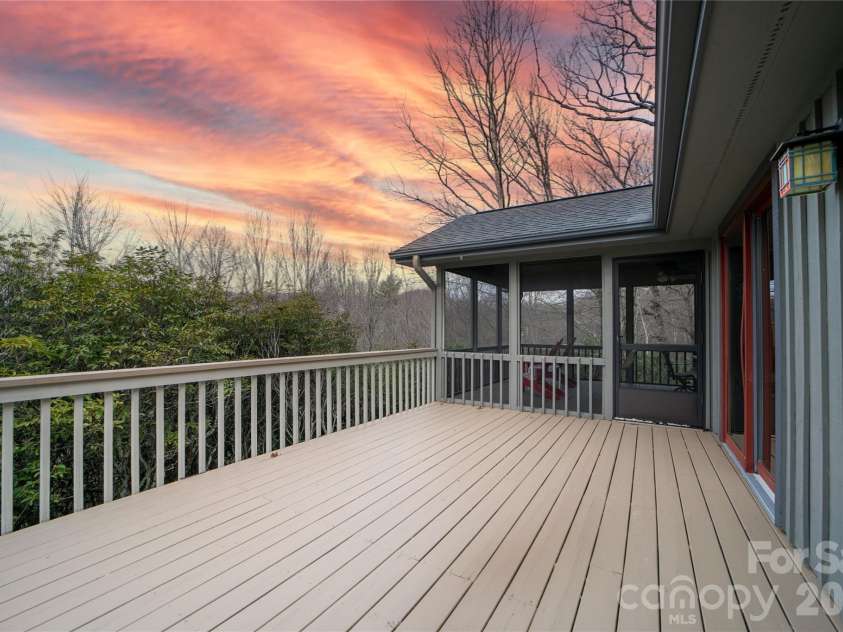 59 Agaliha Lane, Brevard, NC 28712.  MLS# CAR4338161, YatesRealty ID 4724. Fabulous views from the deck.