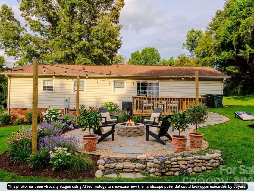 1139 Loblolly Lane, Newton, NC 28658.  MLS# CAR4415938, YatesRealty ID 47241. Virtually Staged and Envisioned Landscape Design