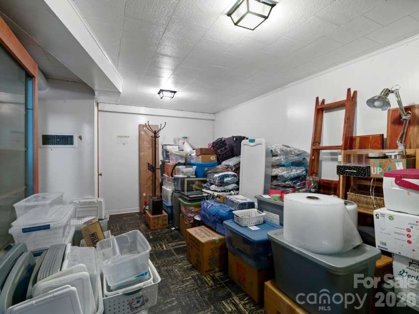 28 Arthur Road, Asheville, NC 28806.  MLS# CAR4418167, YatesRealty ID 47243. Basement Storage Room which is Heated and Cooled and Not Counted in SF