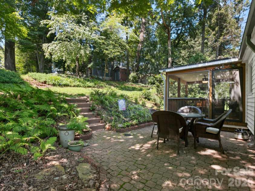28 Arthur Road, Asheville, NC 28806.  MLS# CAR4418167, YatesRealty ID 47243. Tiered Back Yard