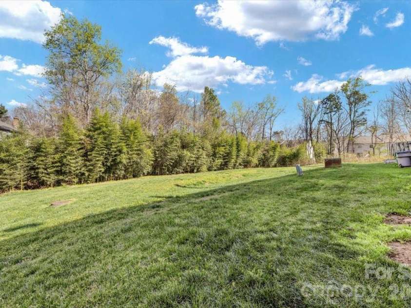 1301 Maple Shade Lane, Charlotte, NC 28270.  MLS# CAR4358514, YatesRealty ID 4725. Greenspace behind patio
