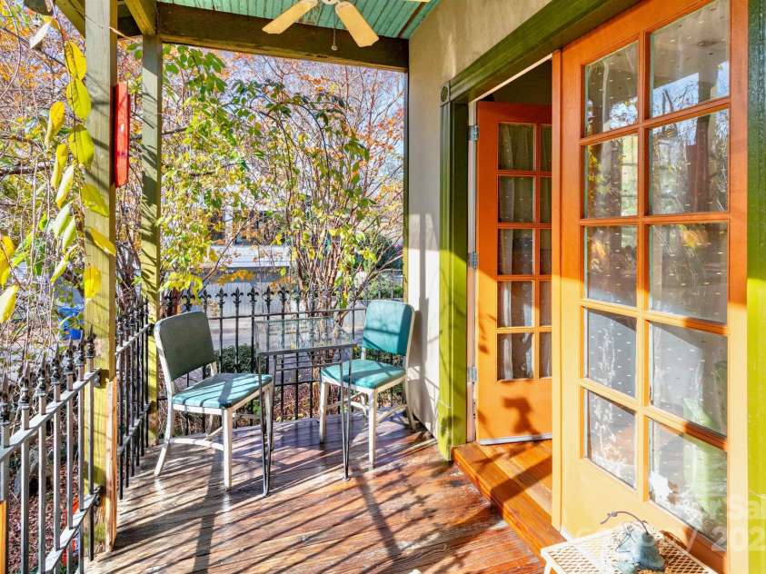 297 Hillside Street, Asheville, NC 28801.  MLS# CAR4326761, YatesRealty ID 4725. 2nd floor Louisiana-style balcony