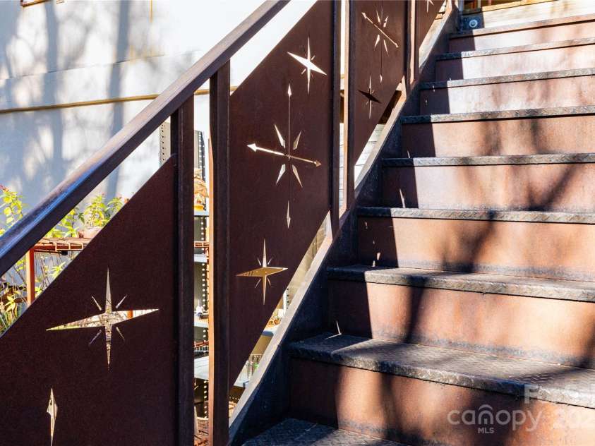 297 Hillside Street, Asheville, NC 28801.  MLS# CAR4326761, YatesRealty ID 4725. Custom stairs
