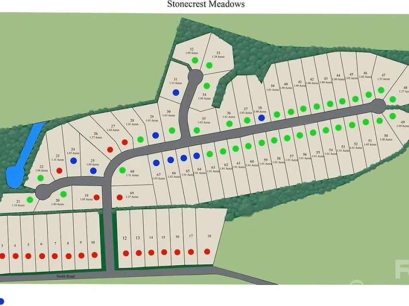 3155 Meadowcrest Drive, Clover, SC 29710.  MLS# CAR4416022, YatesRealty ID 47273. Plat Map