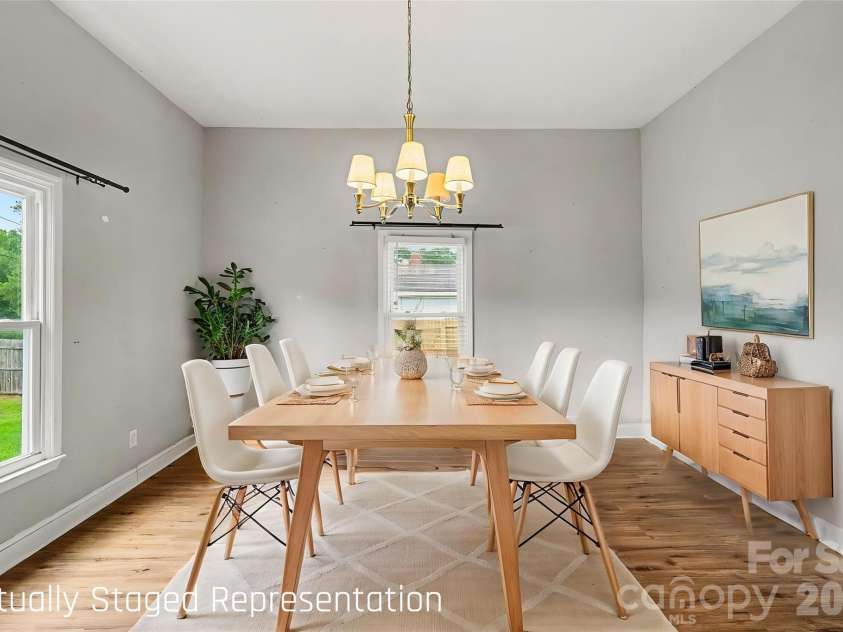 227 Cauthen Street, Heath Springs, SC 29058.  MLS# CAR4404918, YatesRealty ID 47275. Dining Room *Virtually Staged*