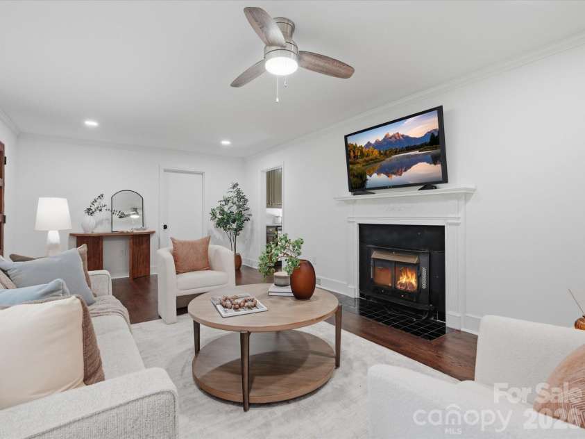 5701 Wilora Lake Road, Charlotte, NC 28212.  MLS# CAR4418324, YatesRealty ID 47285. Fire is AI Generated