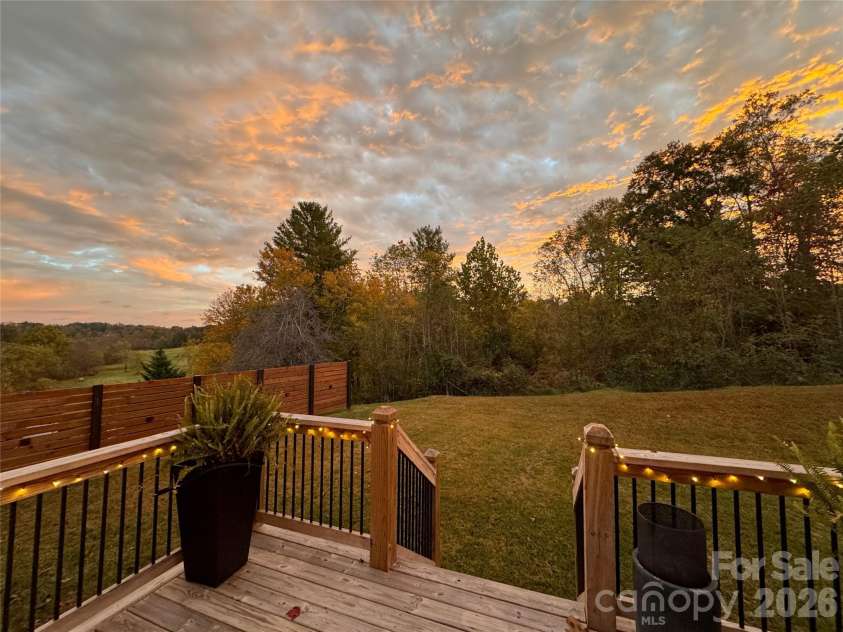255 Dix Creek No 1 Road, Leicester, NC 28748.  MLS# CAR4418528, YatesRealty ID 47311. Side Deck AM