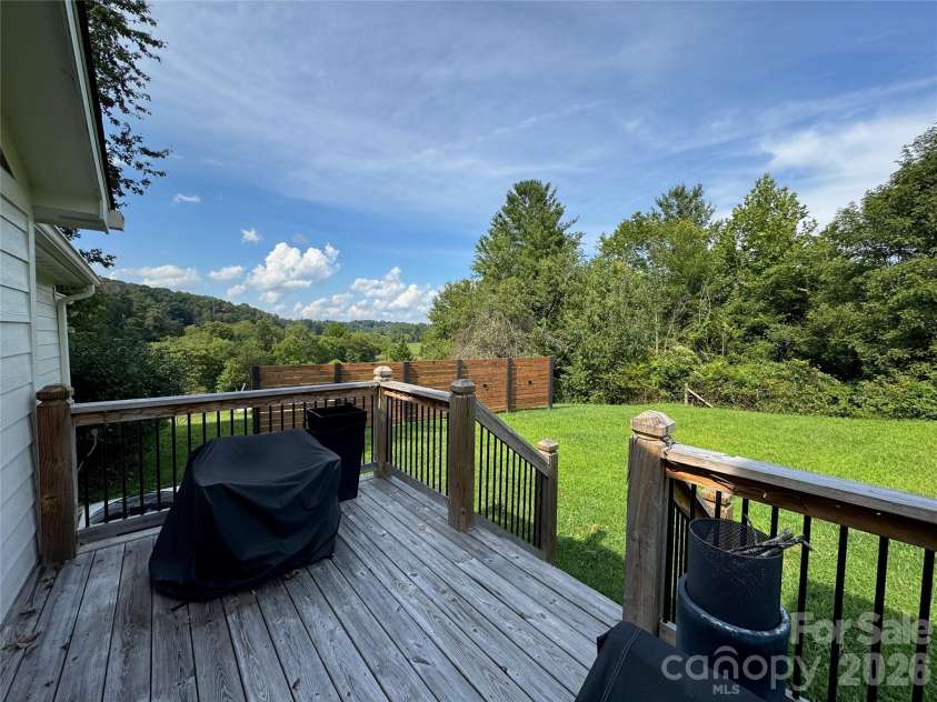 255 Dix Creek No 1 Road, Leicester, NC 28748.  MLS# CAR4418528, YatesRealty ID 47311. Side Deck PM