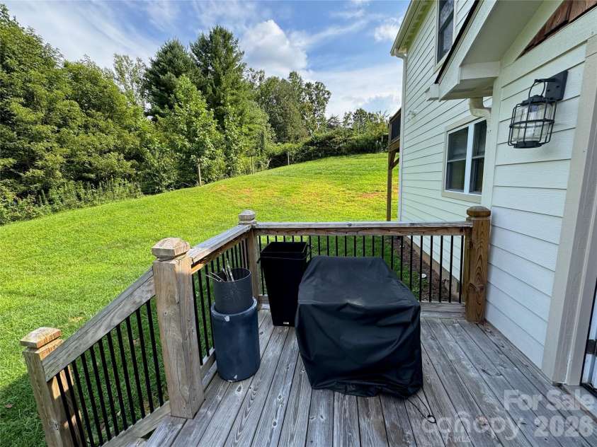 255 Dix Creek No 1 Road, Leicester, NC 28748.  MLS# CAR4418528, YatesRealty ID 47311. Side Deck PM