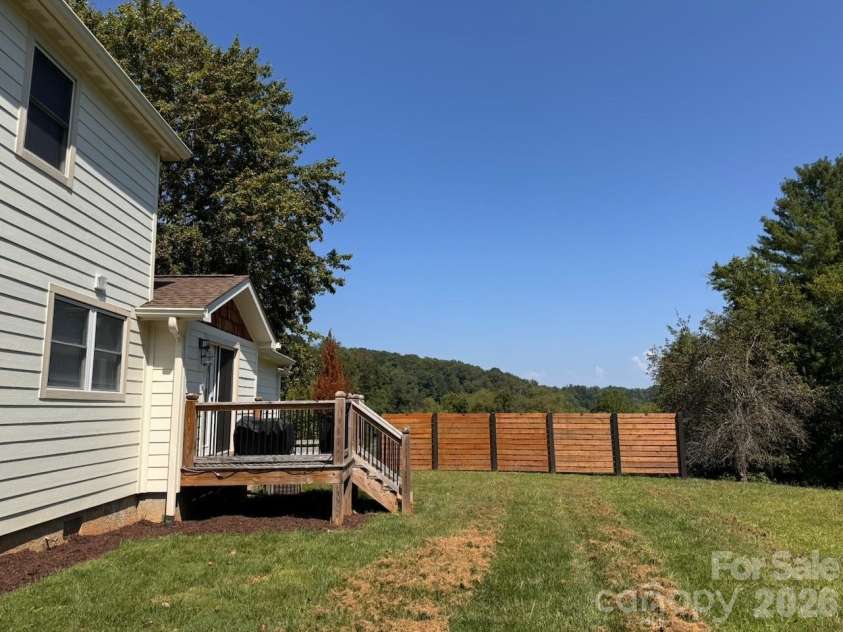 255 Dix Creek No 1 Road, Leicester, NC 28748.  MLS# CAR4418528, YatesRealty ID 47311. Side yard