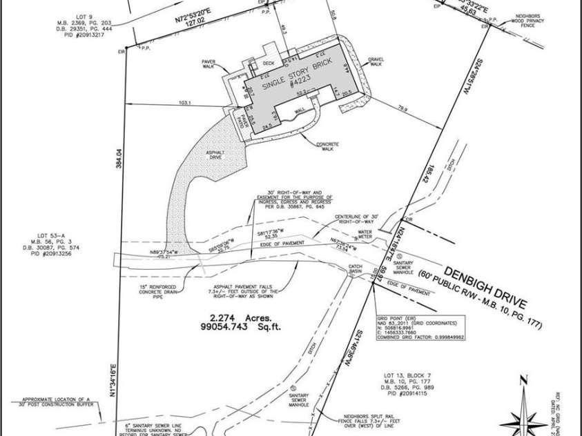 4223 Denbigh Drive, Charlotte, NC 28226.  MLS# CAR4417826, YatesRealty ID 47339. 