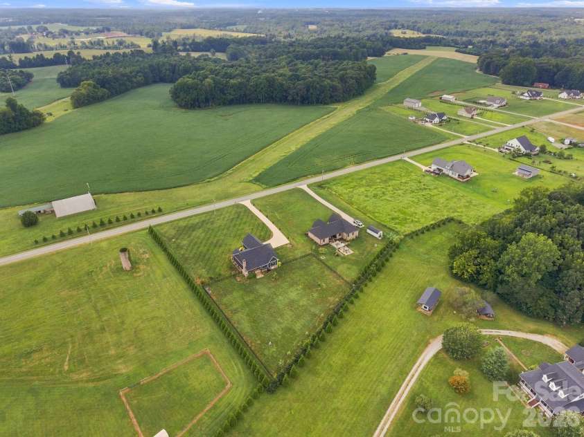 215 Cal Kennedy Road, Cleveland, NC 27013.  MLS# CAR4418527, YatesRealty ID 47347. Aerial View