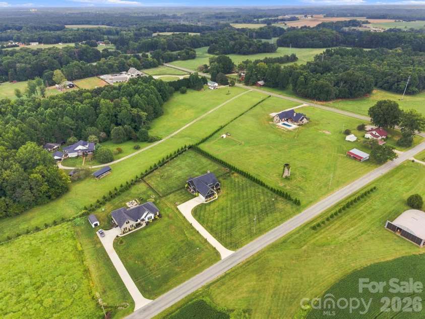 215 Cal Kennedy Road, Cleveland, NC 27013.  MLS# CAR4418527, YatesRealty ID 47347. Aerial View