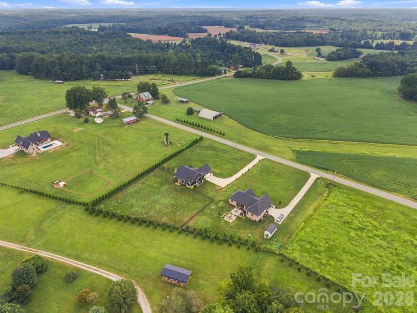 215 Cal Kennedy Road, Cleveland, NC 27013.  MLS# CAR4418527, YatesRealty ID 47347. Aerial View