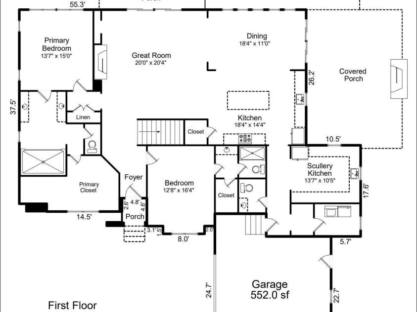 4635 Water Oak Road, Charlotte, NC 28211.  MLS# CAR4415102, YatesRealty ID 47360. Lower Level Floorplan