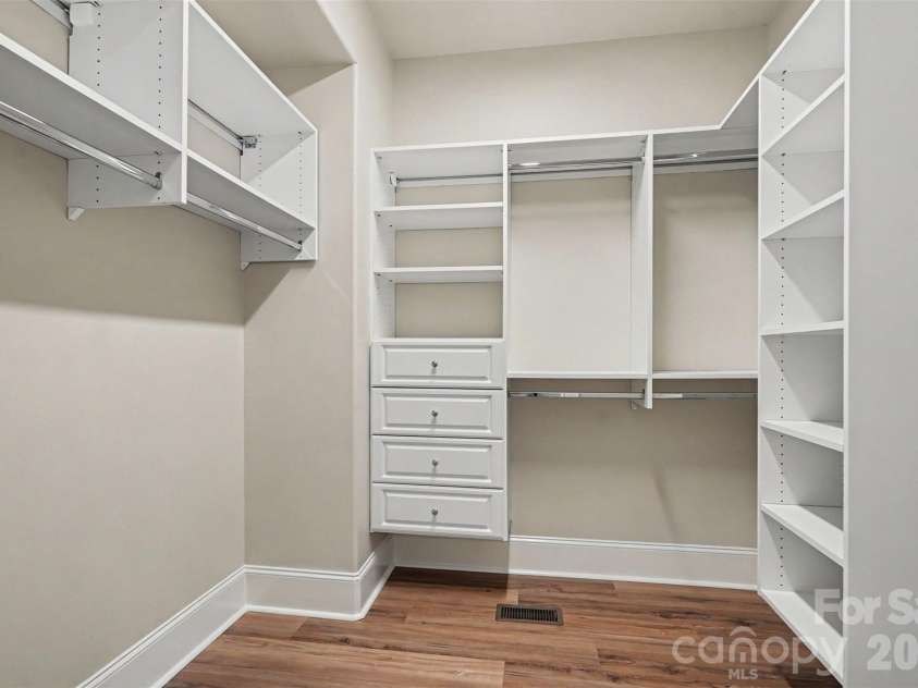 21253 Sandy Cove Road, Cornelius, NC 28031.  MLS# CAR4417192, YatesRealty ID 47365. Walk in closet with washer/dryer connection