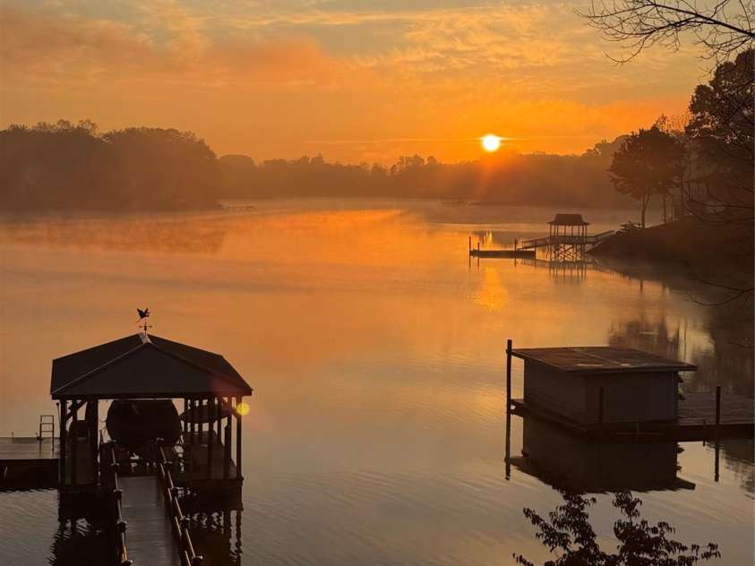 3826 Landmark Drive, Sherrills Ford, NC 28673.  MLS# CAR4417460, YatesRealty ID 47390. Sunrise from your primary bedroom deck!
