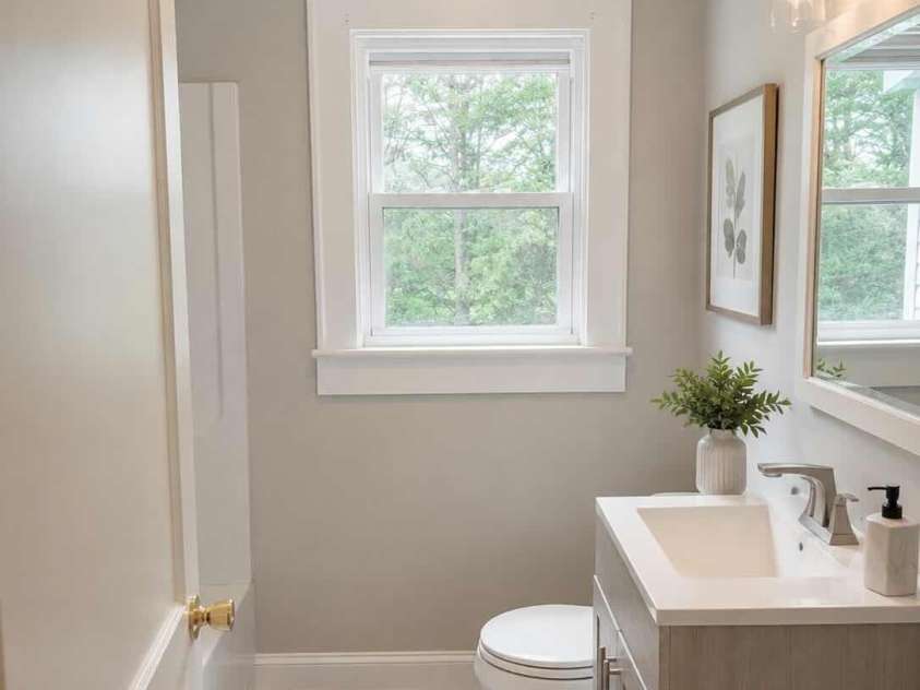 802 3rd Street, Conover, NC 28613.  MLS# CAR4417286, YatesRealty ID 47399. Virtually Staged Bathroom