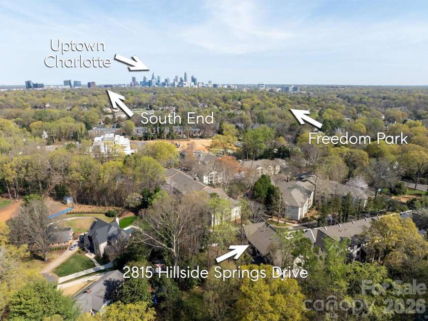 2815 Hillside Springs Drive, Charlotte, NC 28209.  MLS# CAR4358893, YatesRealty ID 4740. 