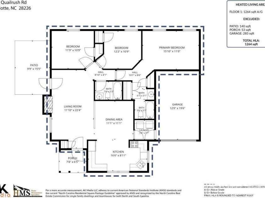 2750 Quailrush Road, Charlotte, NC 28226.  MLS# CAR4418290, YatesRealty ID 47400. 