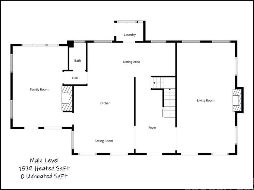 525 2nd Avenue, Hickory, NC 28601.  MLS# CAR4417785, YatesRealty ID 47415. Floor Plan Main Level