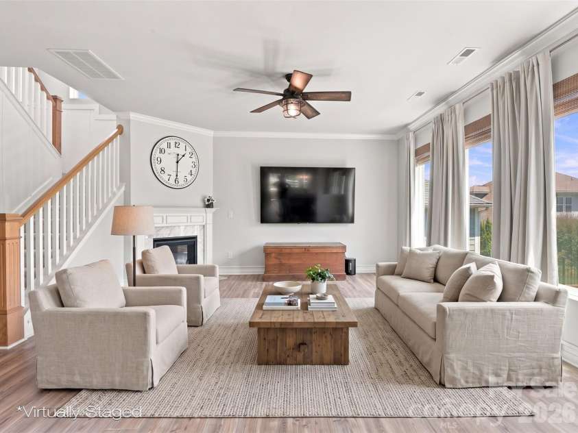 806 Pace Court, Fort Mill, SC 29715.  MLS# CAR4415932, YatesRealty ID 47427. Virtually Staged Family room