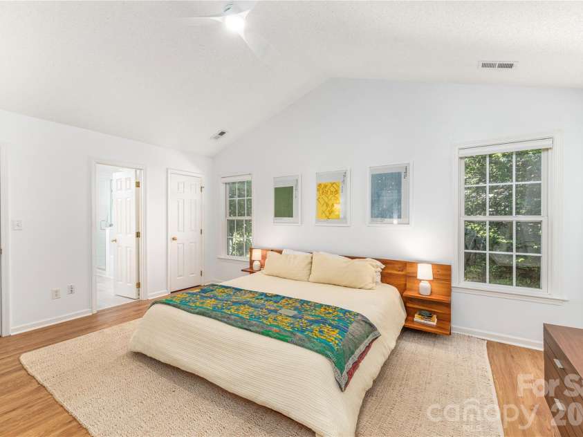 328 Planters Creek Road, Fletcher, NC 28732.  MLS# CAR4415867, YatesRealty ID 47429. Primary Bedroom With Vaulted Ceilings