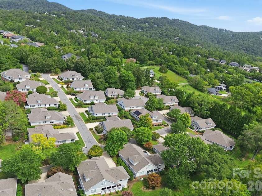 18 Creekside Way, Asheville, NC 28804.  MLS# CAR4411851, YatesRealty ID 47449. Creekside from above