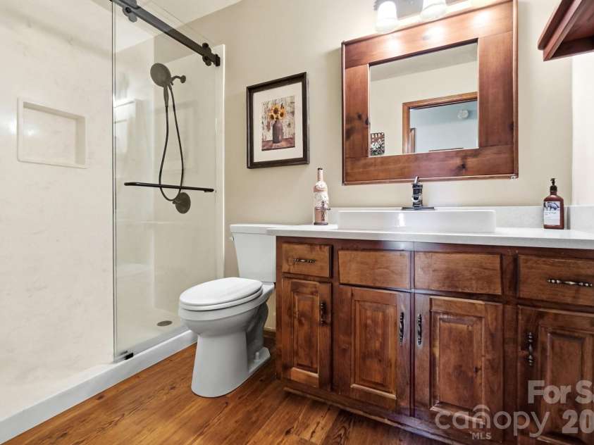 3201 Gilboa Road, Wingate, NC 28174.  MLS# CAR4415181, YatesRealty ID 47454. Hall bathroom updated 2017