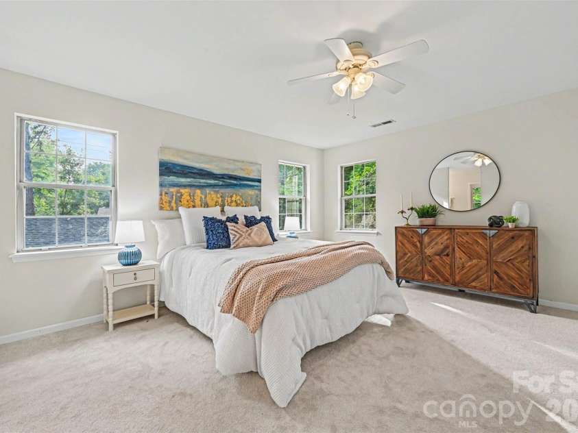 8834 Rittenhouse Circle, Charlotte, NC 28270.  MLS# CAR4413342, YatesRealty ID 47463. Primary bedroom