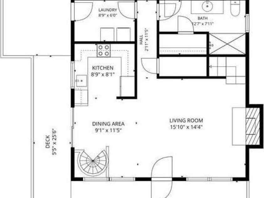 49 Pinnacle Road, Burnsville, NC 28714.  MLS# CAR4405536, YatesRealty ID 47486. Floor plan-main level