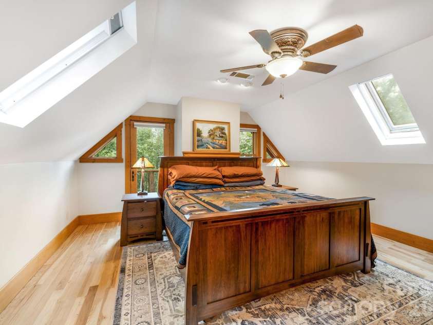 553 River Bend Drive, Mars Hill, NC 28754.  MLS# CAR4418089, YatesRealty ID 47487. Primary suite with it's own private deck.