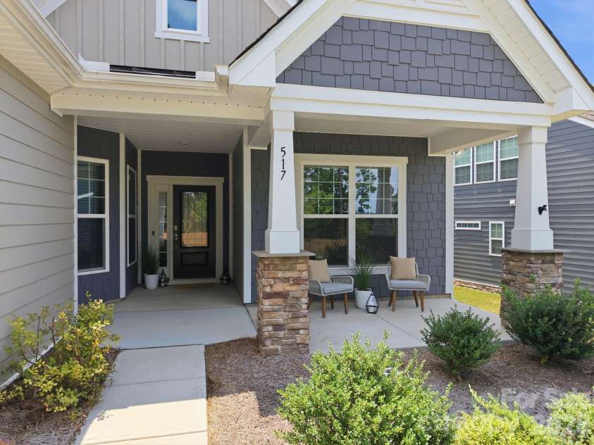 517 Cellini Place, Mount Holly, NC 28120.  MLS# CAR4408060, YatesRealty ID 47490. Covered porch