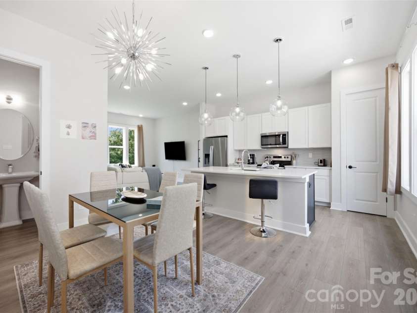 509 Strong Avenue, Charlotte, NC 28205.  MLS# CAR4418385, YatesRealty ID 47499. Dining area and kitchen