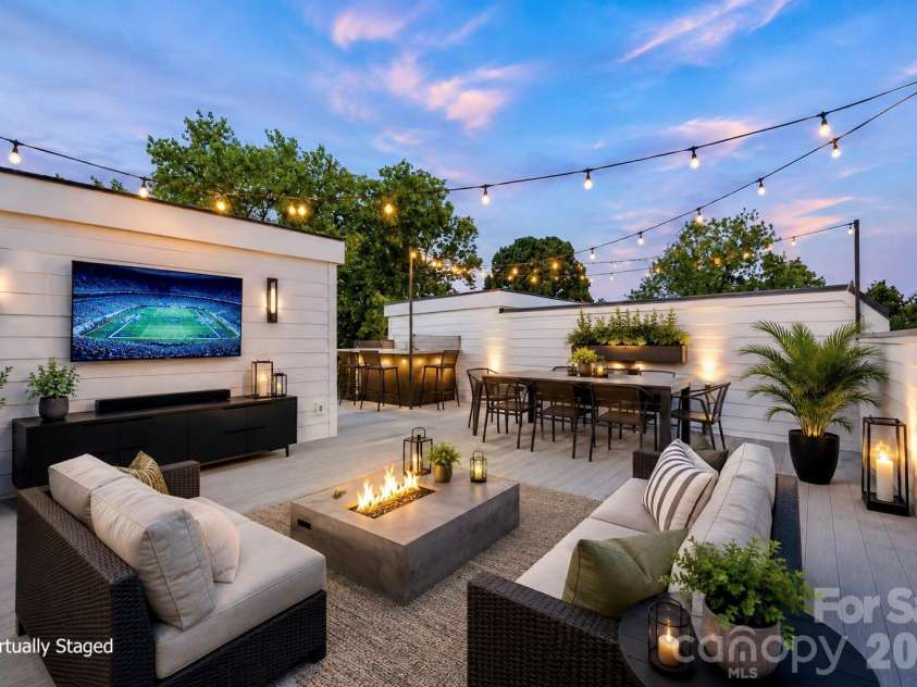 509 Strong Avenue, Charlotte, NC 28205.  MLS# CAR4418385, YatesRealty ID 47499. Virtually Staged - Rooftop terrace