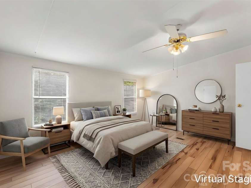 390 Stacy Hollow Drive, Marion, NC 28752.  MLS# CAR4419206, YatesRealty ID 47528. Primary bedroom virtually staged