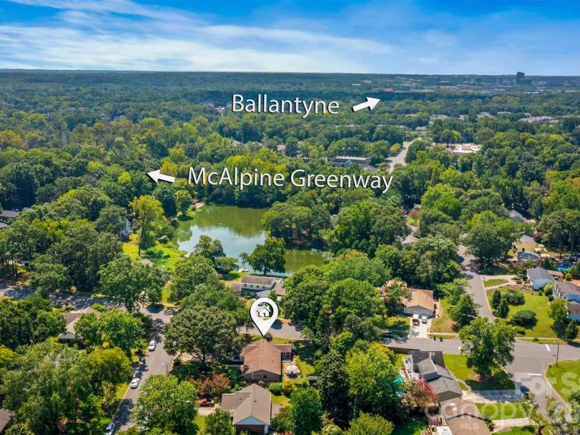 5934 Tillery Drive, Charlotte, NC 28226.  MLS# CAR4417835, YatesRealty ID 47561. Easy access to Ballantyne